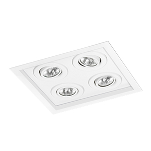 Luminária Embutir Quádrupla Led Dicróica MR16 - 1016/4