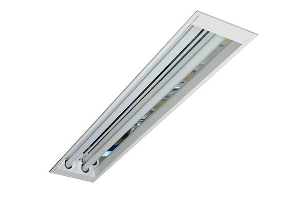 Luminária Embutir Refletor em Alumínio p/ 2 Lâmpadas Tube Led - Roma Luz